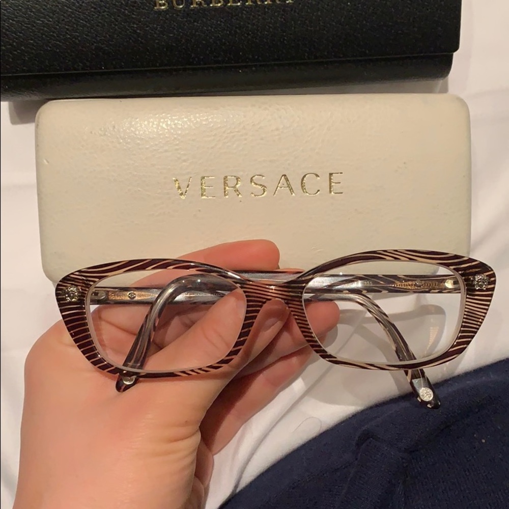Versace Medusa logo cate eye glasses